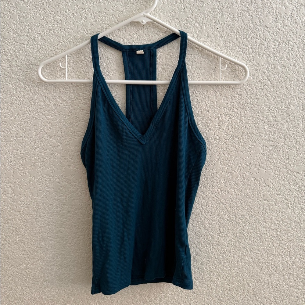 Teal Sleeveless Women's Halter Top